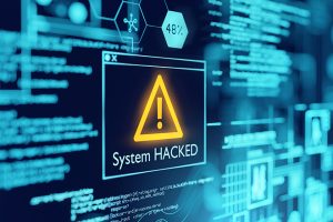 A Computer System Hacked Warning