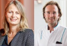 Radboudumc-bestuursvoorzitter Bertine Lahuis en intensivist Hugo Touw